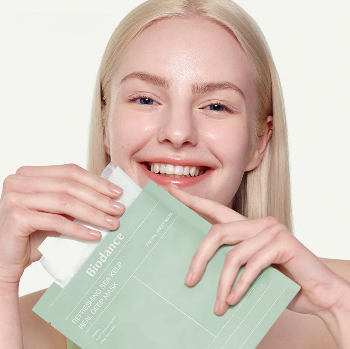 Masque de beauté rafraîchissant au kelp marin, 4 masques, 34 g chacun